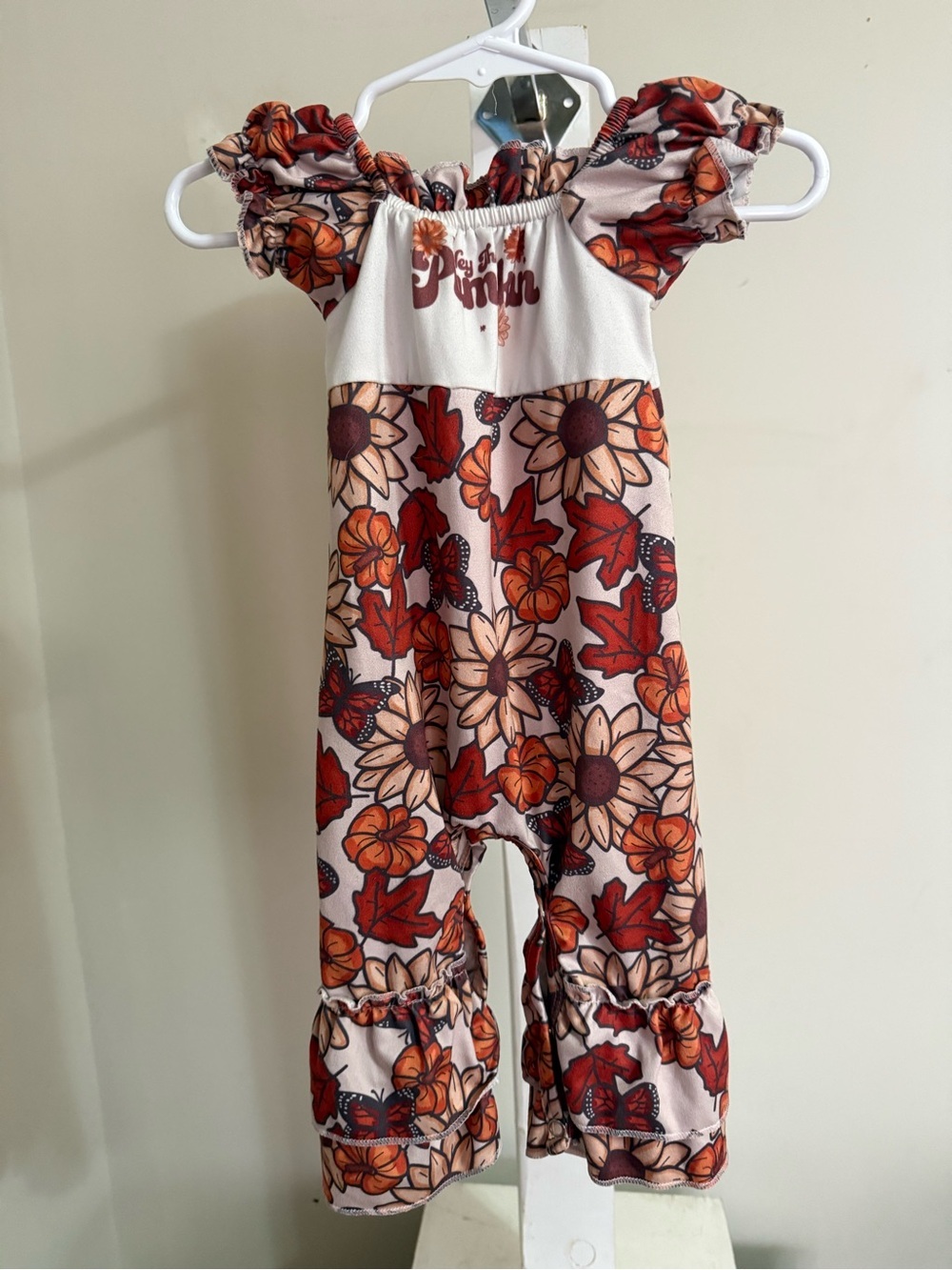 Hey There Pumpkin Romper - Picture 1 of 9